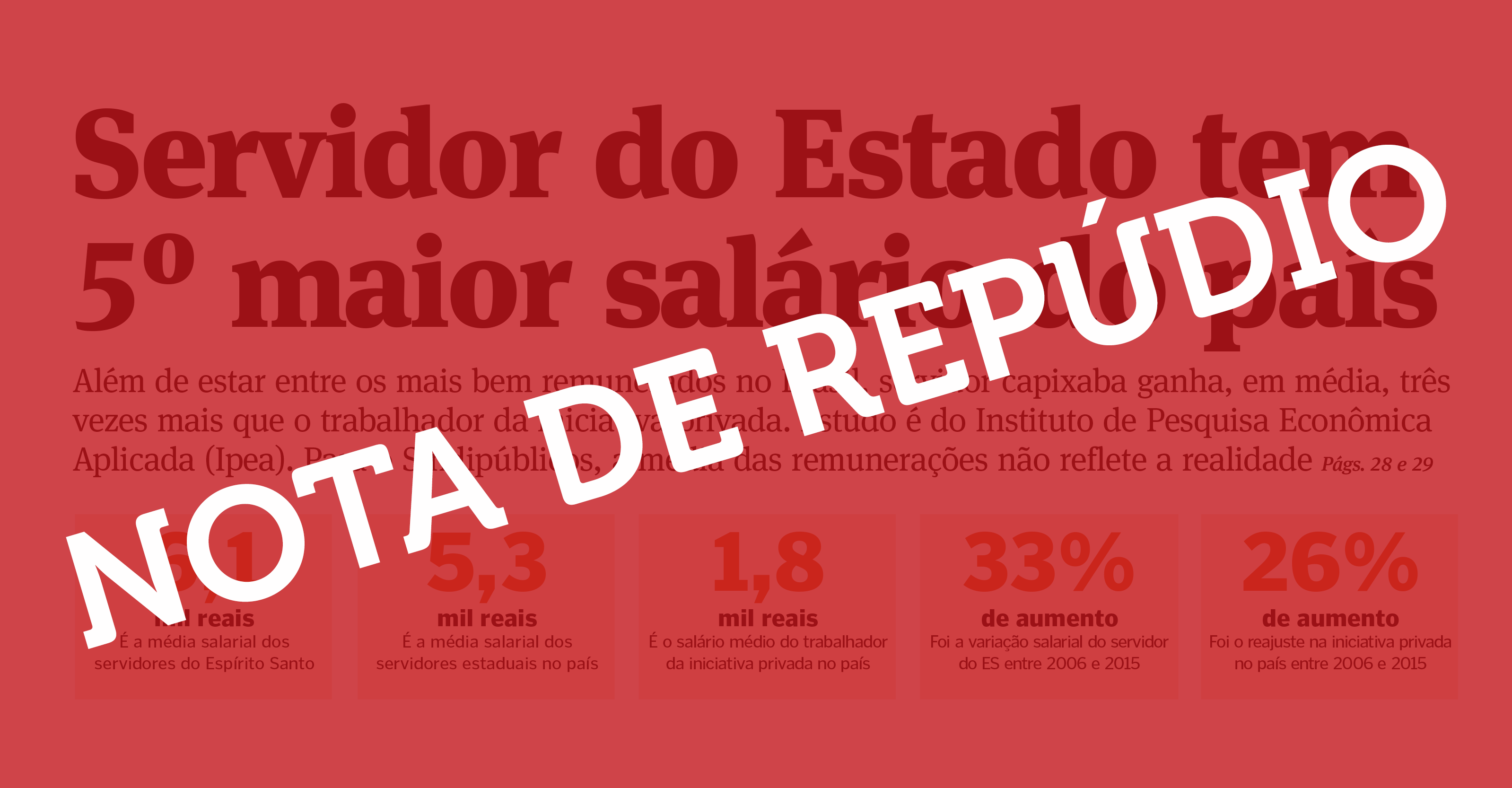 Nota de repúdio à matéria da A Gazeta