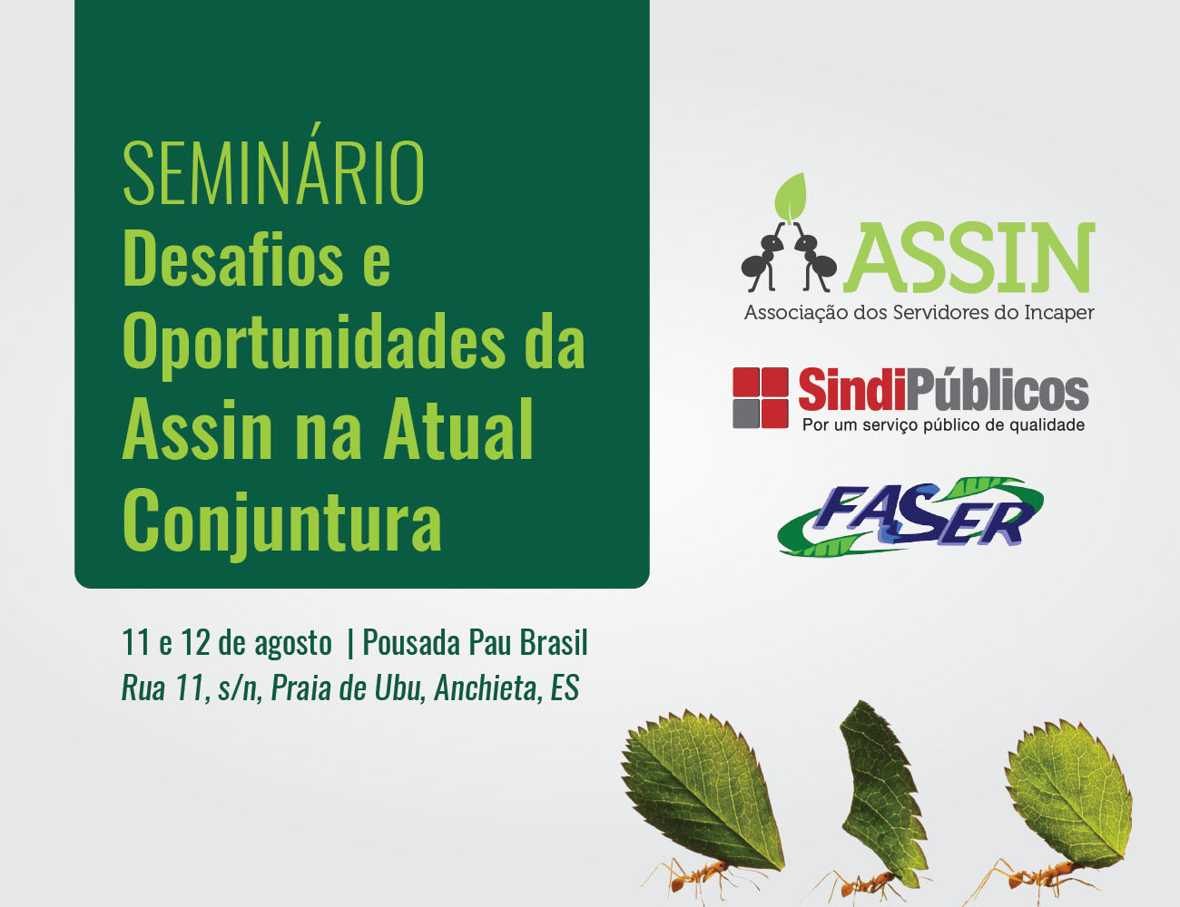 Lista de Inscritos para o I Seminário Assin