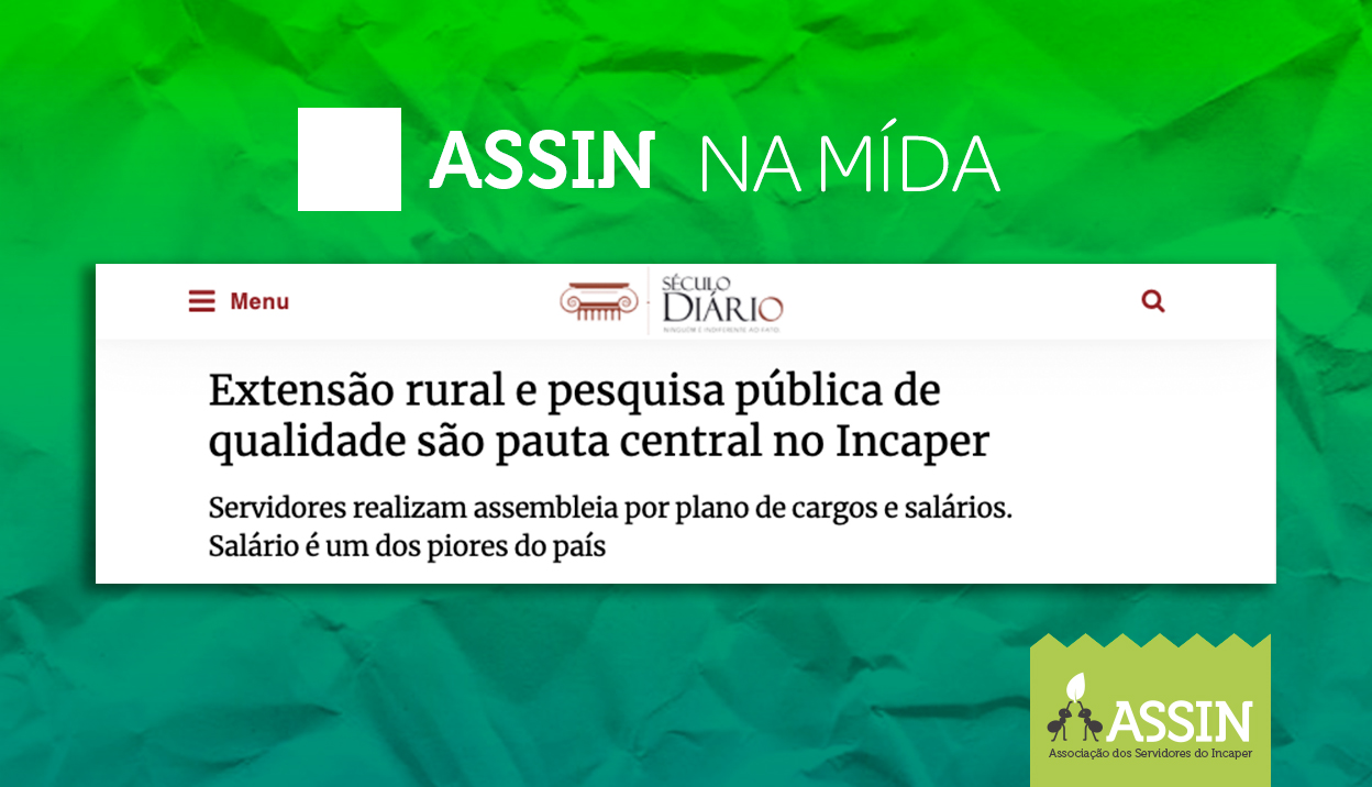 Assin na Mídia: Extensão rural e pesquisa pública de qualidade são pauta central no Incaper